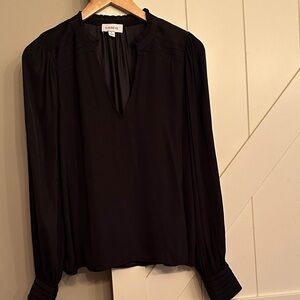 Evereve Black Long Sleeve Blouse